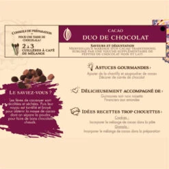Cacao Duo De Chocolat - 240g -Le Comptoir De Mathilde cacao duo de chocolat 240g 2