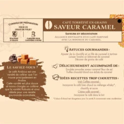 Café Torréfié En Grains Saveur Caramel - 125G -Le Comptoir De Mathilde cafe torrefie en grains saveur caramel 125g 2