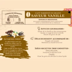 Café Torréfié En Grains Saveur Vanille -125G -Le Comptoir De Mathilde cafe torrefie en grains saveur vanille 125g 2