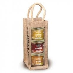 Trio Gourmand Babas - Crêpes - Canelés Rhum Vanille - Sac Jute